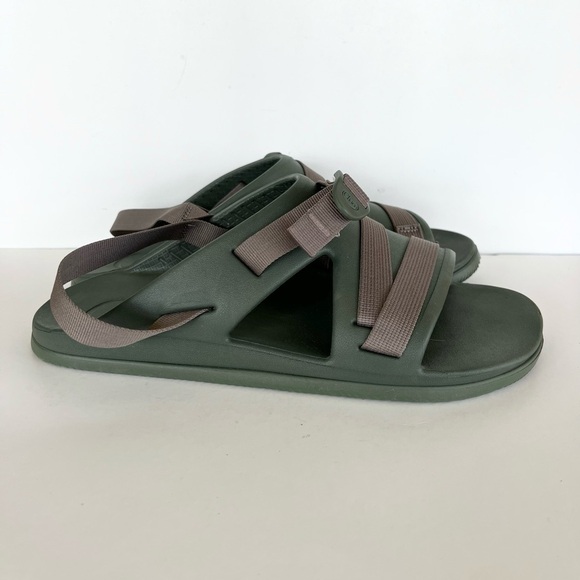 Chaco Men’s Chillos Slip On Sport Slide Sandal in Moss Green, size 14